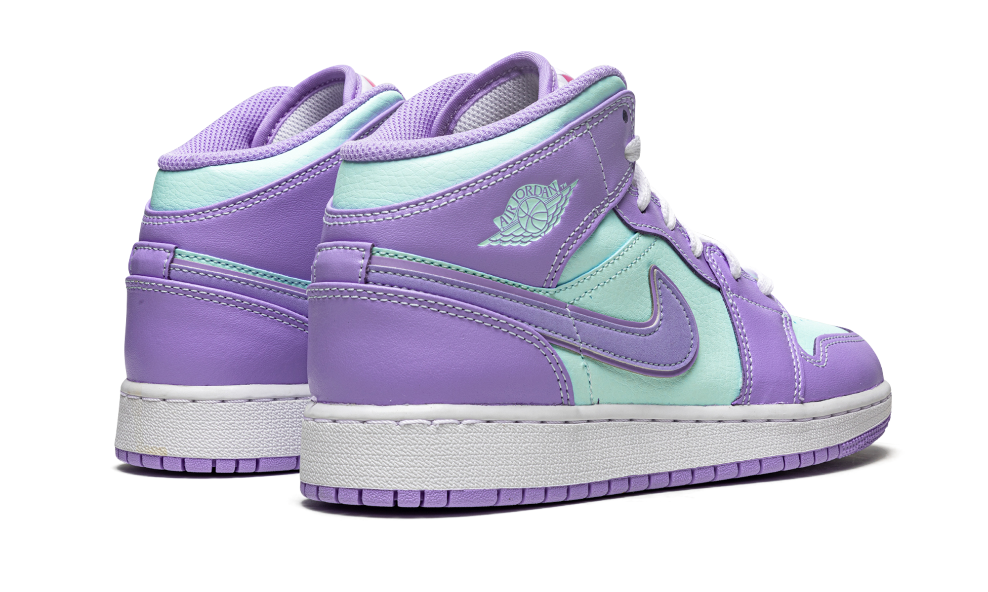 Air Jordan 1 Mid Purple Aqua 3