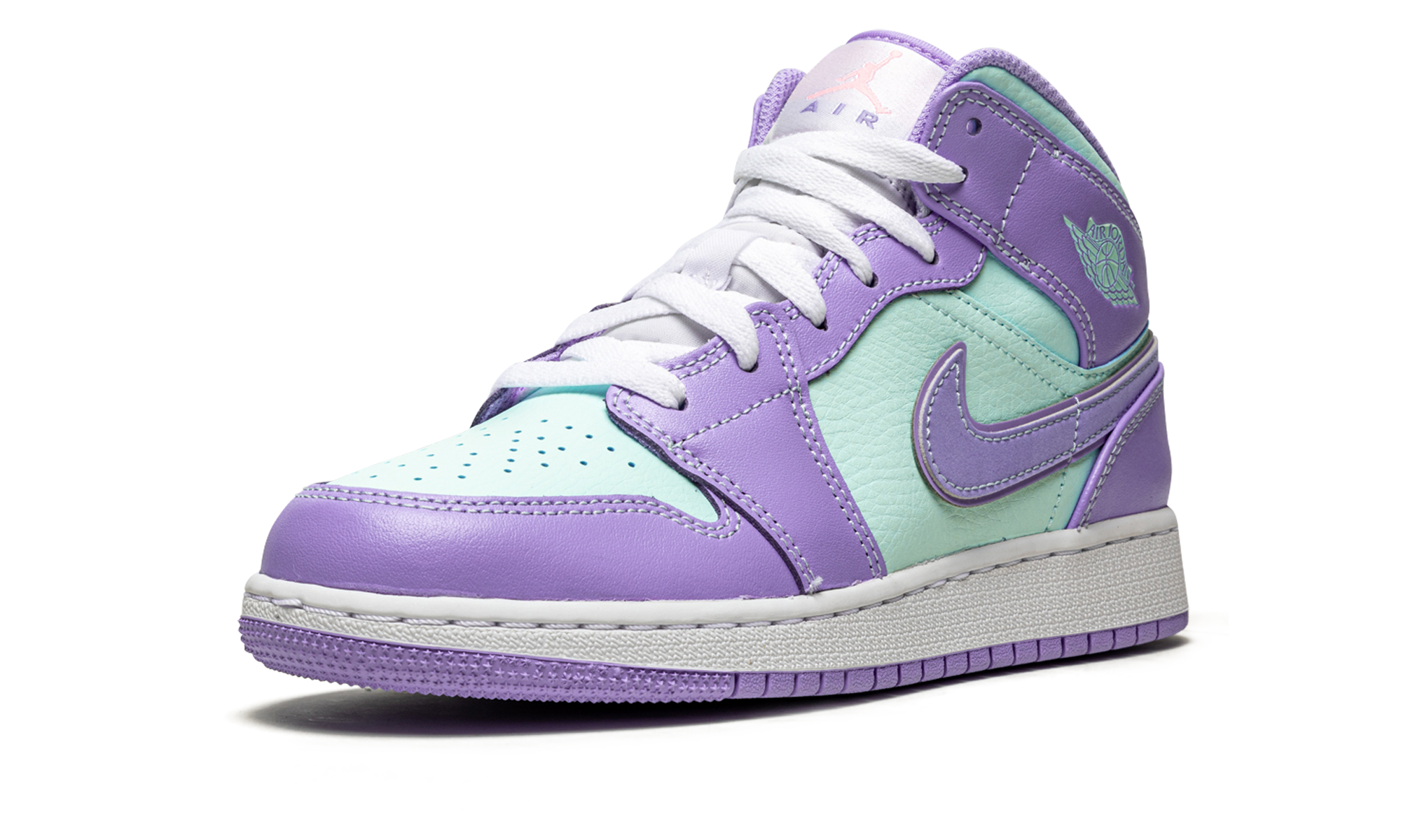 Air Jordan 1 Mid Purple Aqua 4