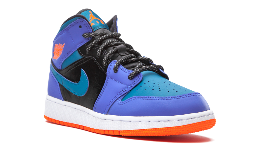 Air Jordan 1 Mid Racer Blue Green Abyss (GS) 7