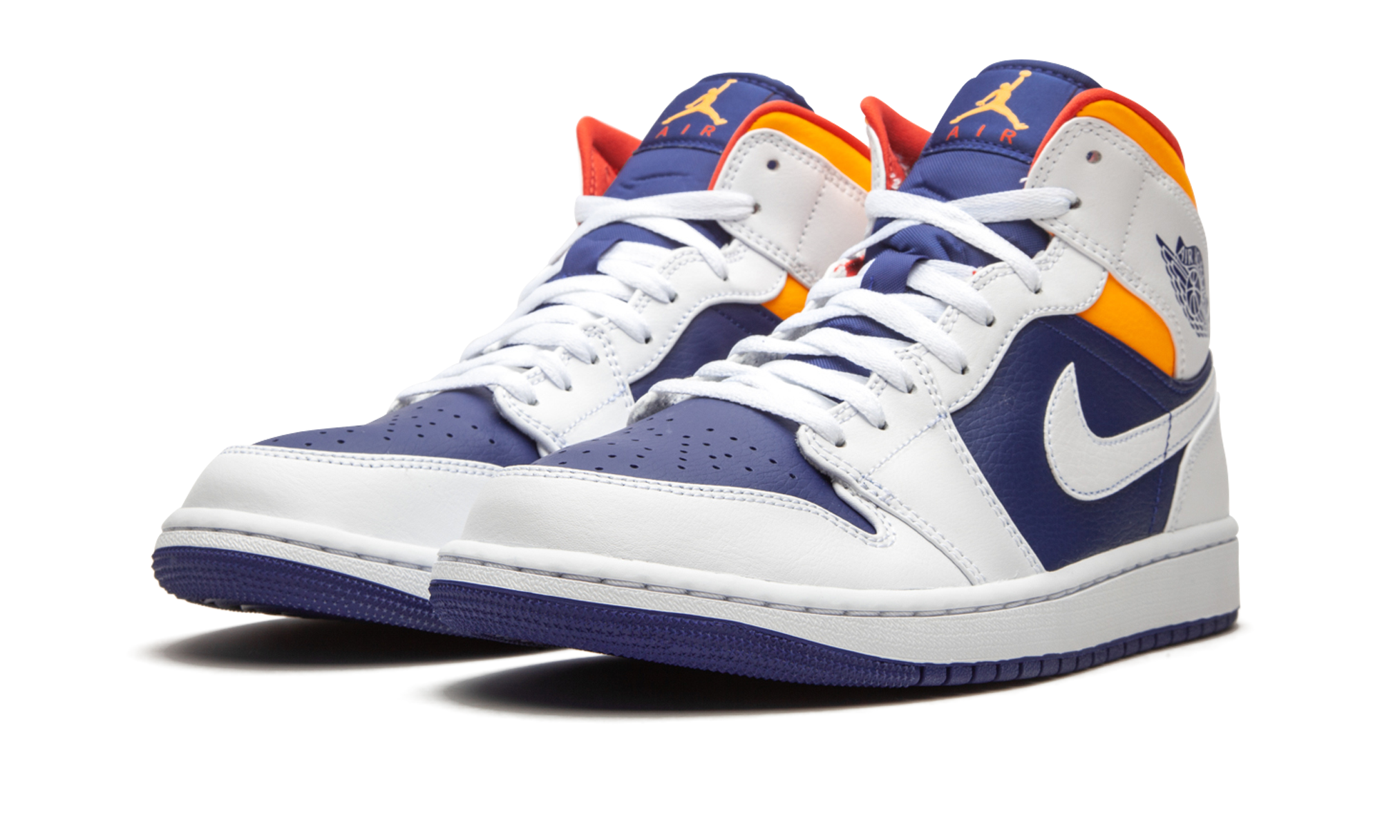 Air Jordan 1 Mid Royal Blue Laser Orange 2