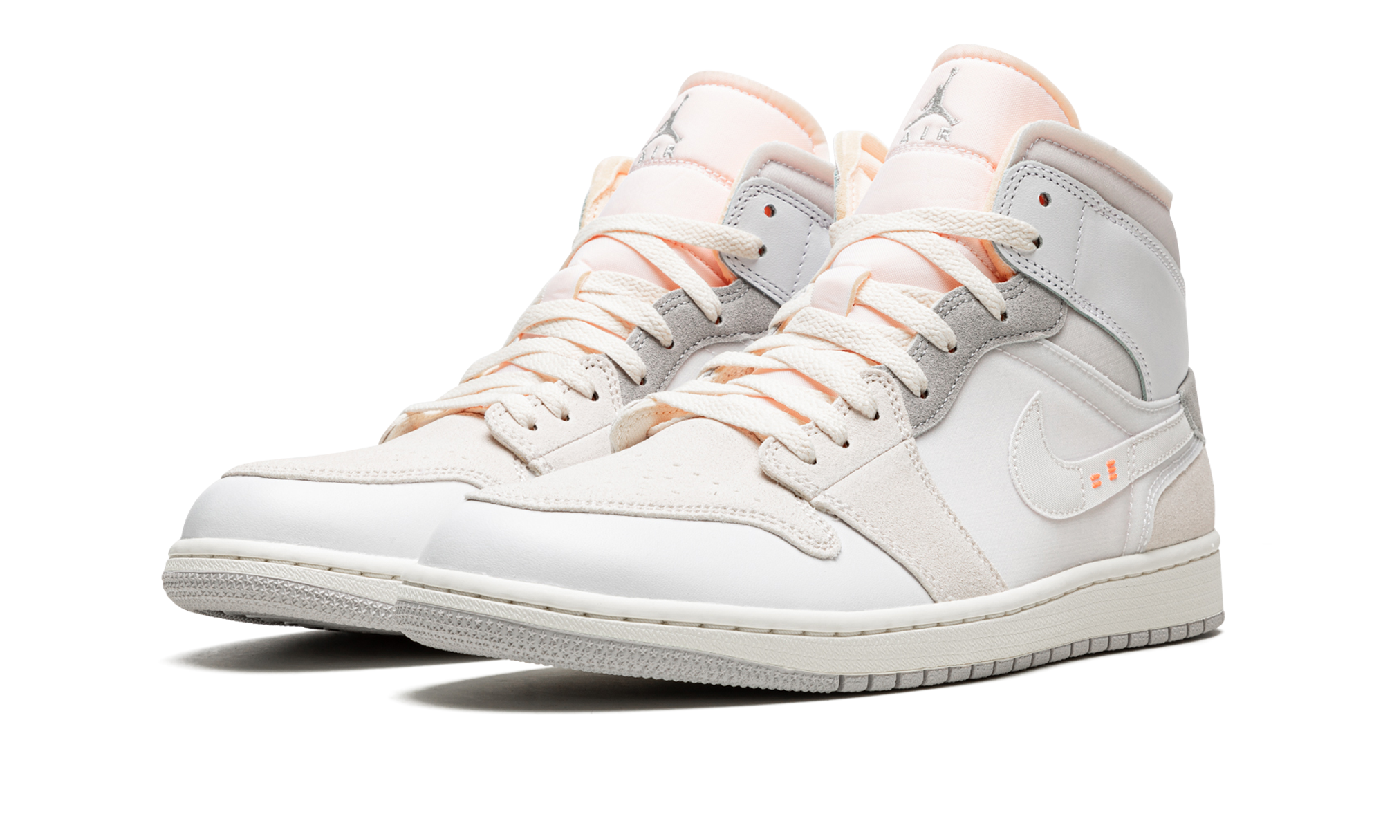 Air Jordan 1 Mid SE Craft Inside Out White Gray 2