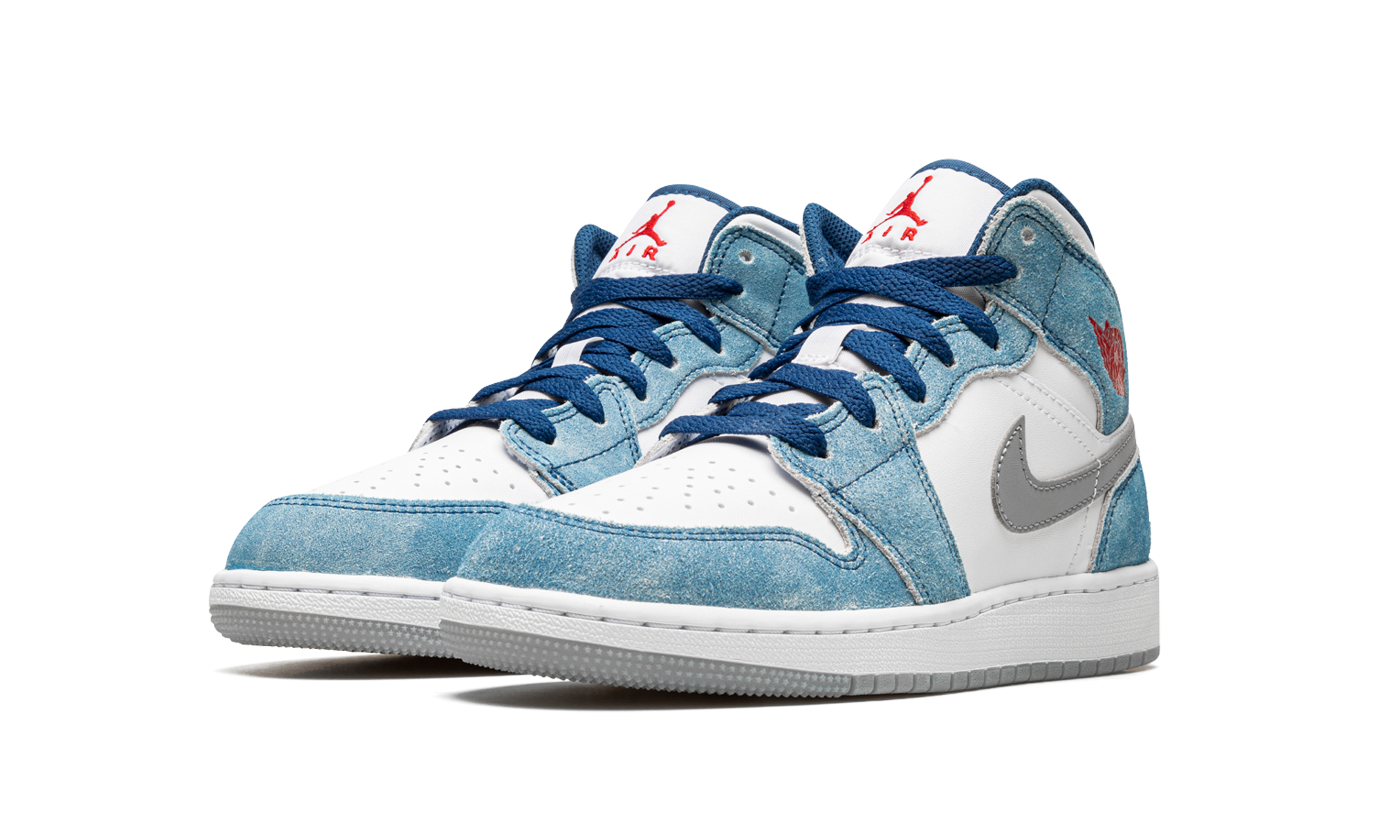 Air Jordan 1 Mid SE French Blue Light Steel (GS) 3
