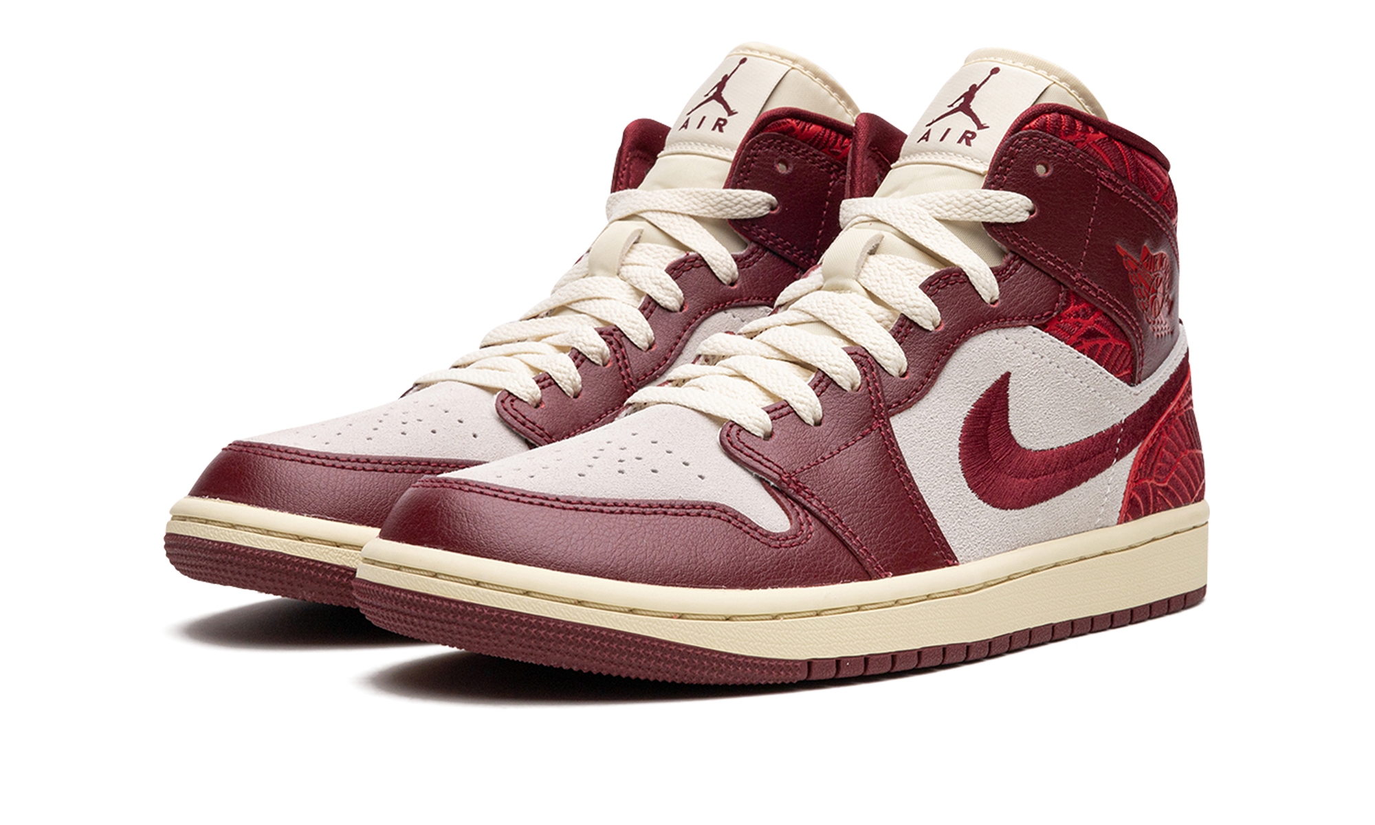 Air Jordan 1 Mid SE Tiki Leaf Team Red (W) 3