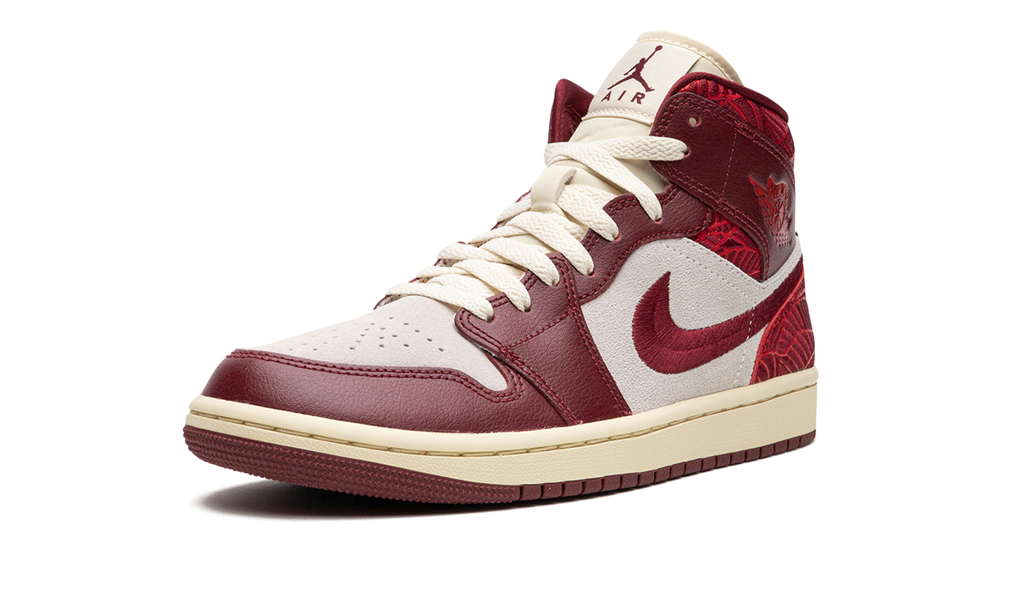 Air Jordan 1 Mid SE Tiki Leaf Team Red (W) 5