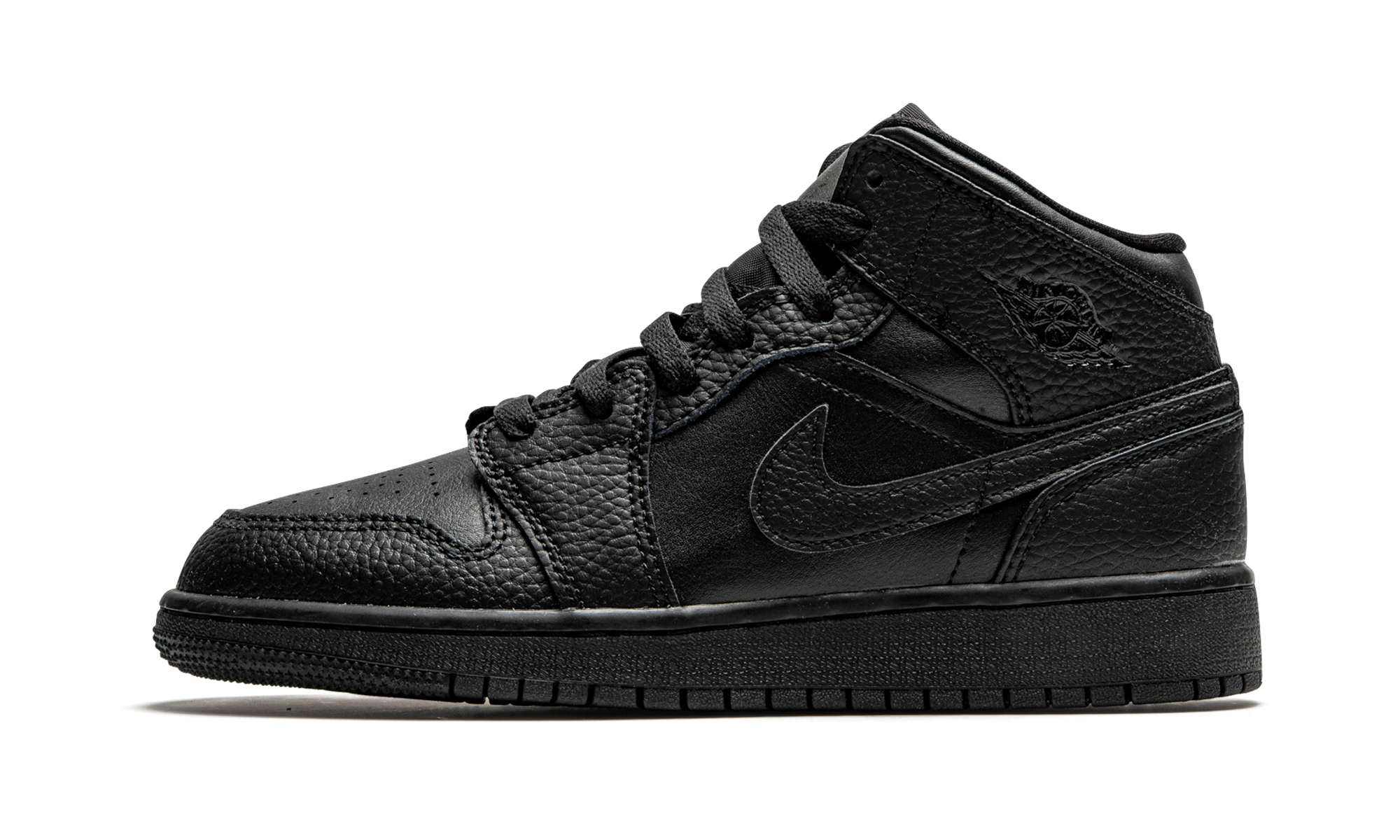 Air Jordan 1 Mid Triple Black (GS) 2