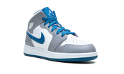 Air Jordan 1 Mid True Blue Cement (GS) 2