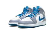 Air Jordan 1 Mid True Blue Cement (GS) 3
