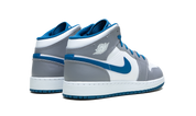 Air Jordan 1 Mid True Blue Cement (GS) 4