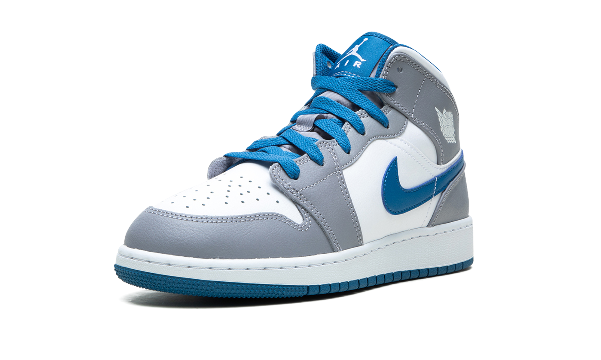 Air Jordan 1 Mid True Blue Cement (GS) 5