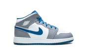 Air Jordan 1 Mid True Blue Cement (GS) 7