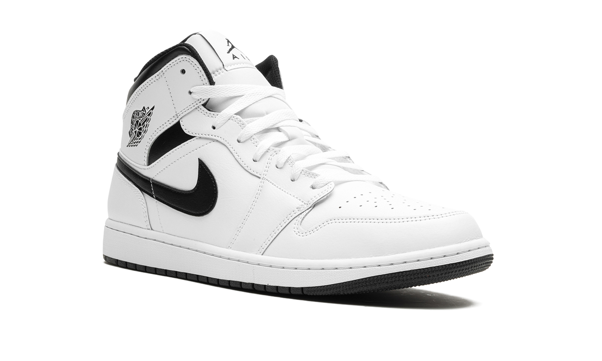 Air Jordan 1 Mid White Black 10