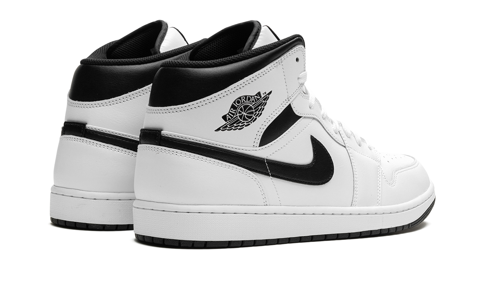 Air Jordan 1 Mid White Black 4