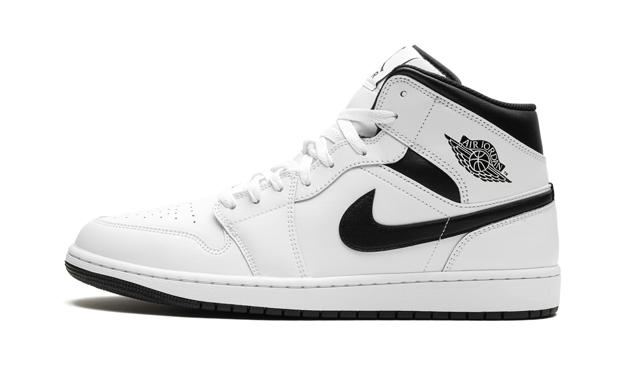 Air Jordan 1 Mid White Black 9