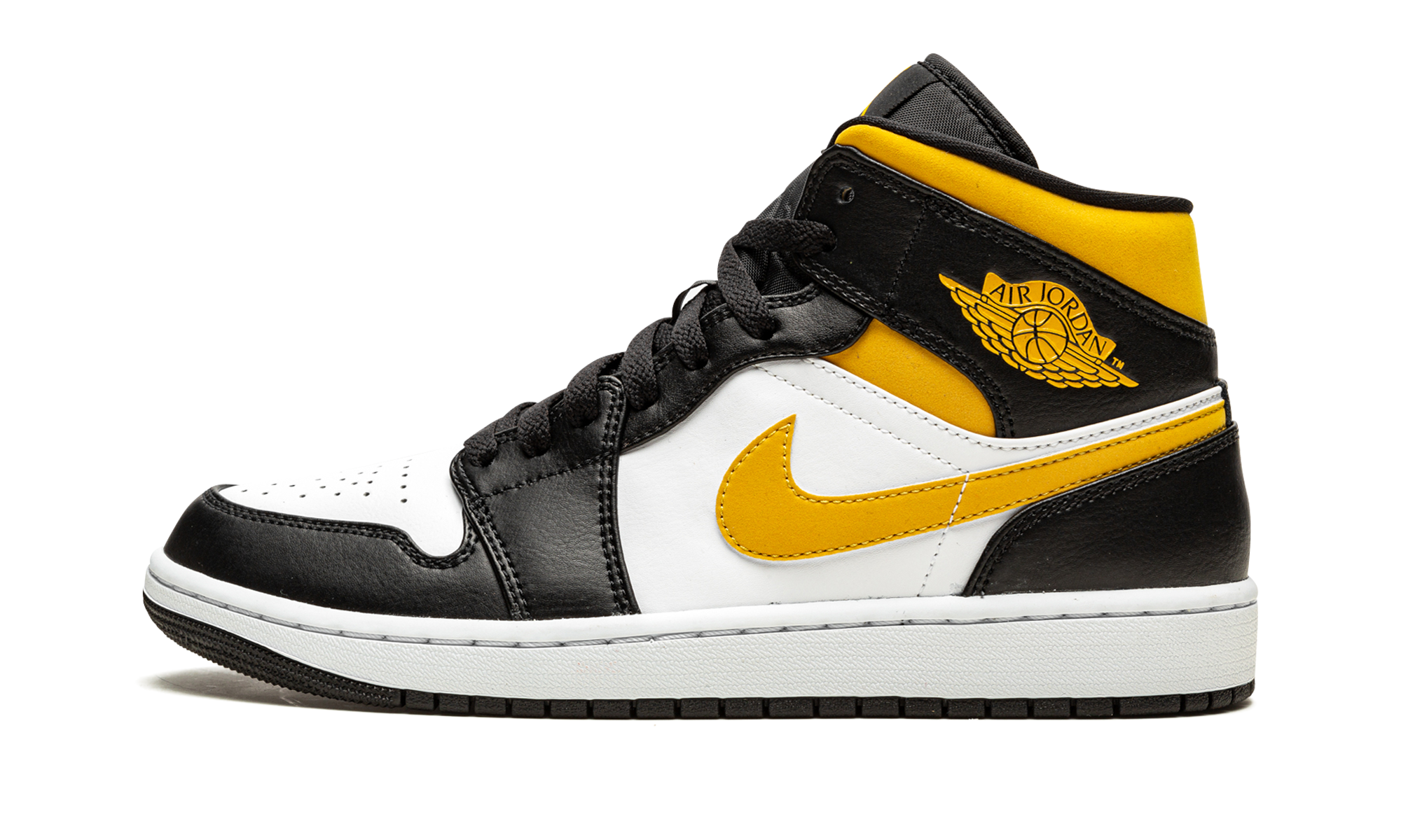 Air Jordan 1 Mid White Pollen Black 1
