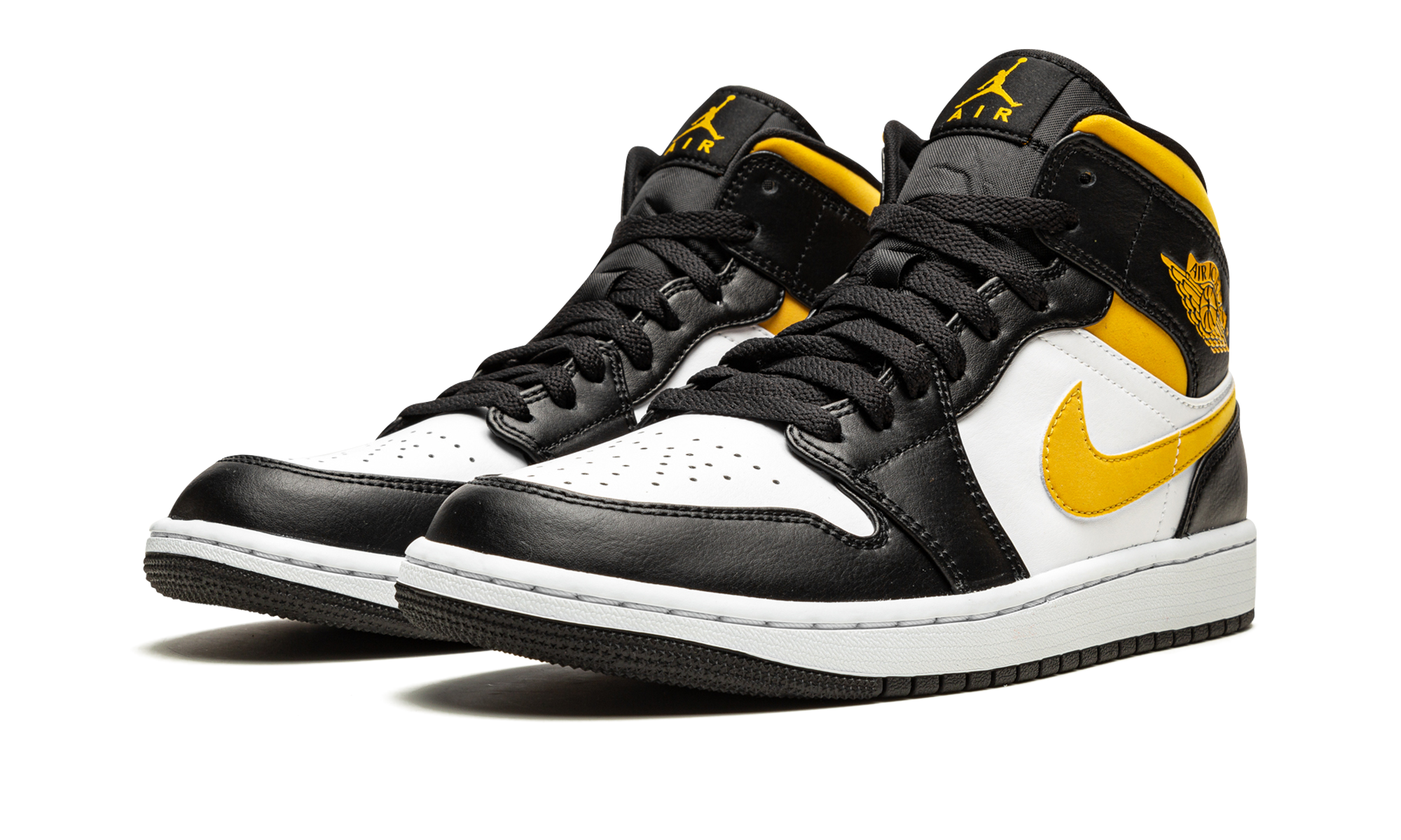 Air Jordan 1 Mid White Pollen Black 3