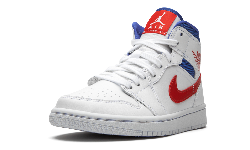 Air Jordan 1 Mid White Red Royal (W) 4