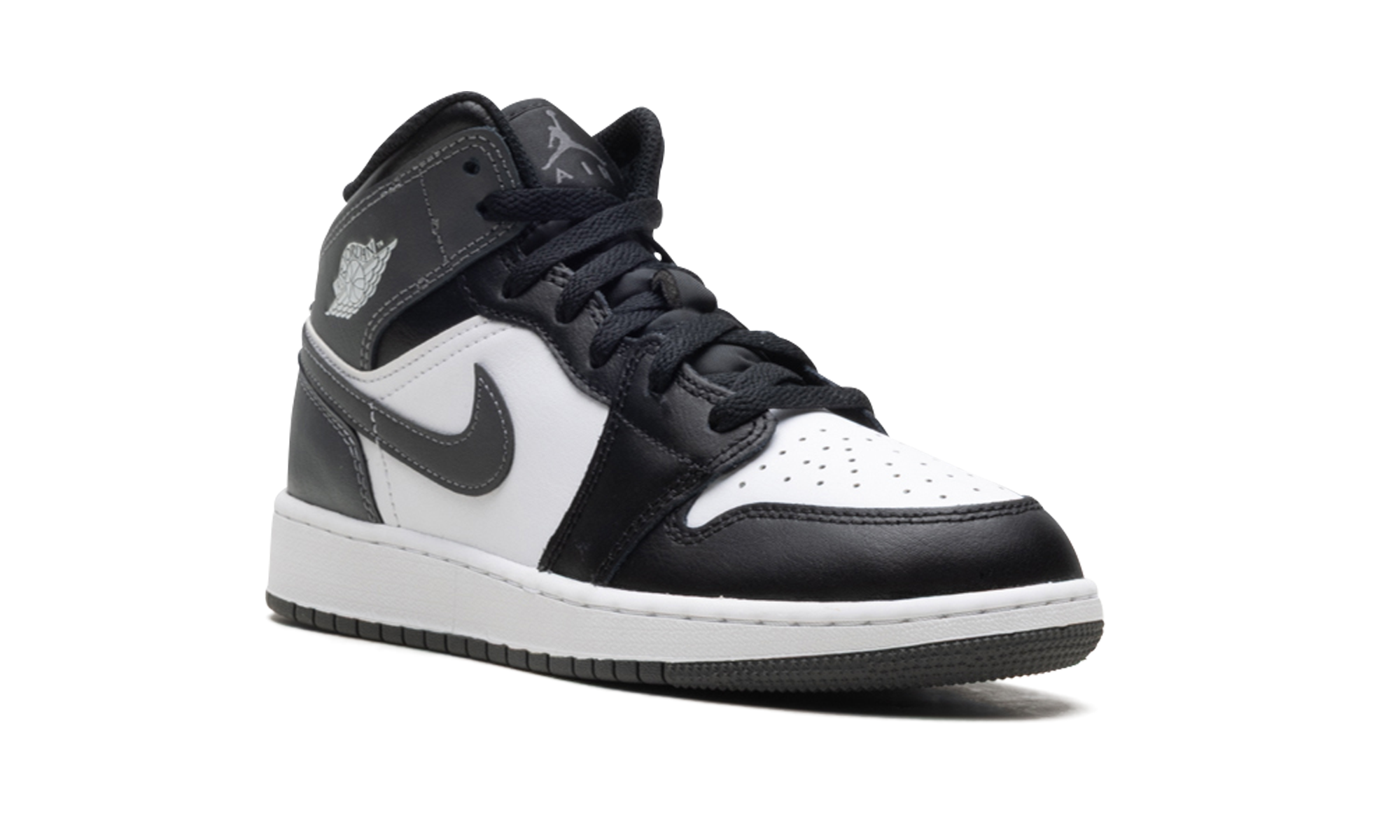 Jordan 1 Mid Black White Iron Grey (GS) 2