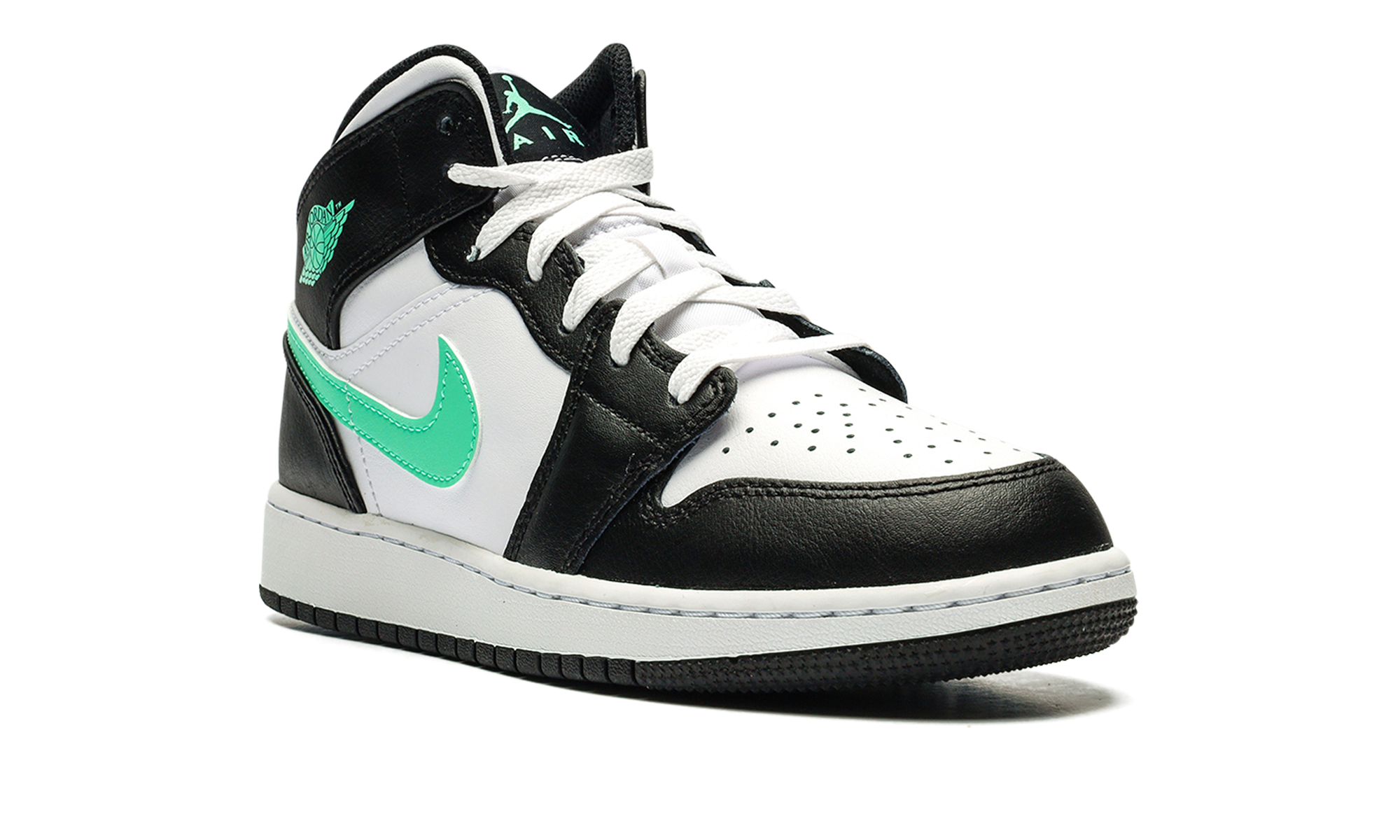 Jordan 1 Mid Green Glow (GS) 2
