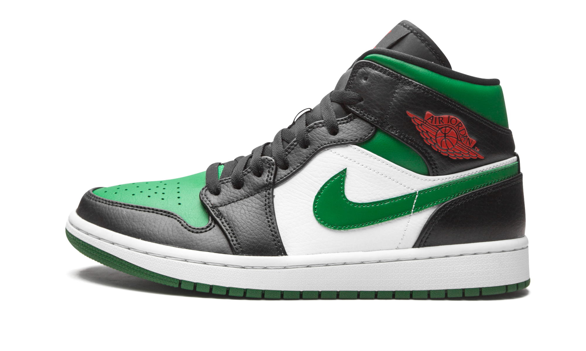 Jordan 1 Mid Green Toe 2