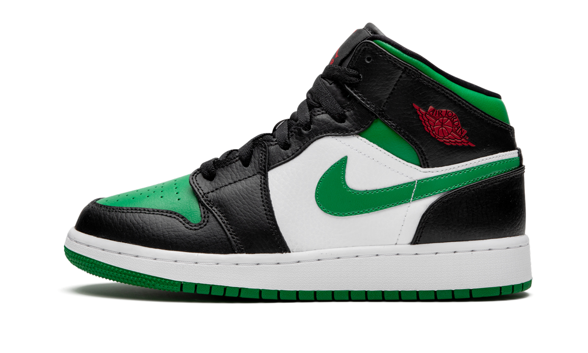 Jordan 1 Mid Green Toe (GS) 1