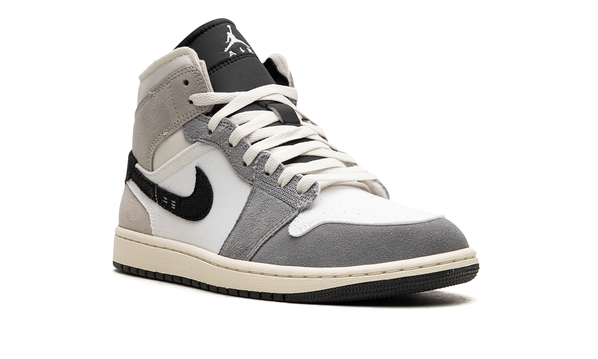 Jordan 1 Mid SE Craft White Cement Grey Black 2
