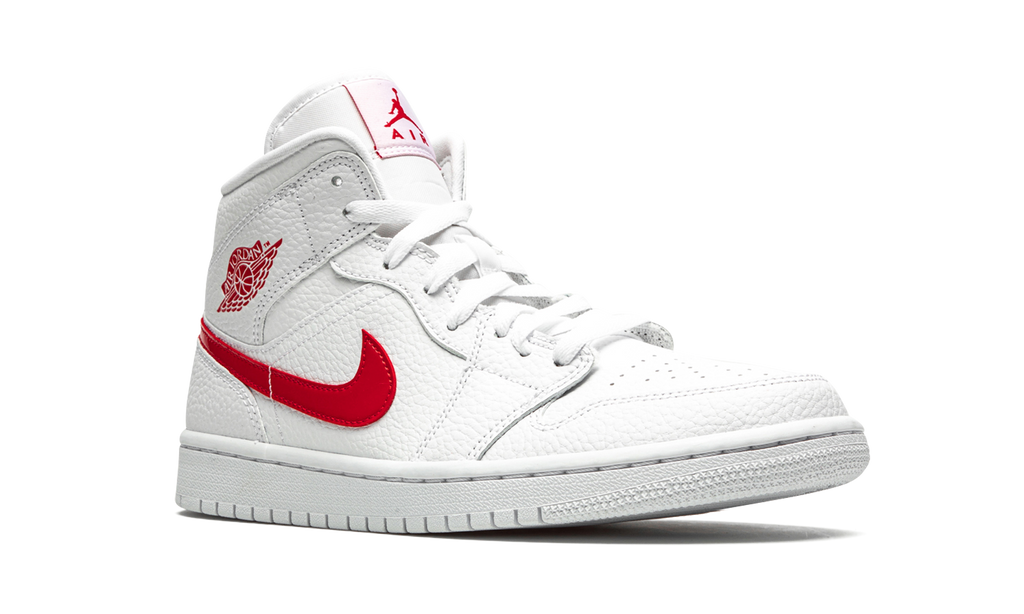 Jordan 1 Mid White University Red (W) 8