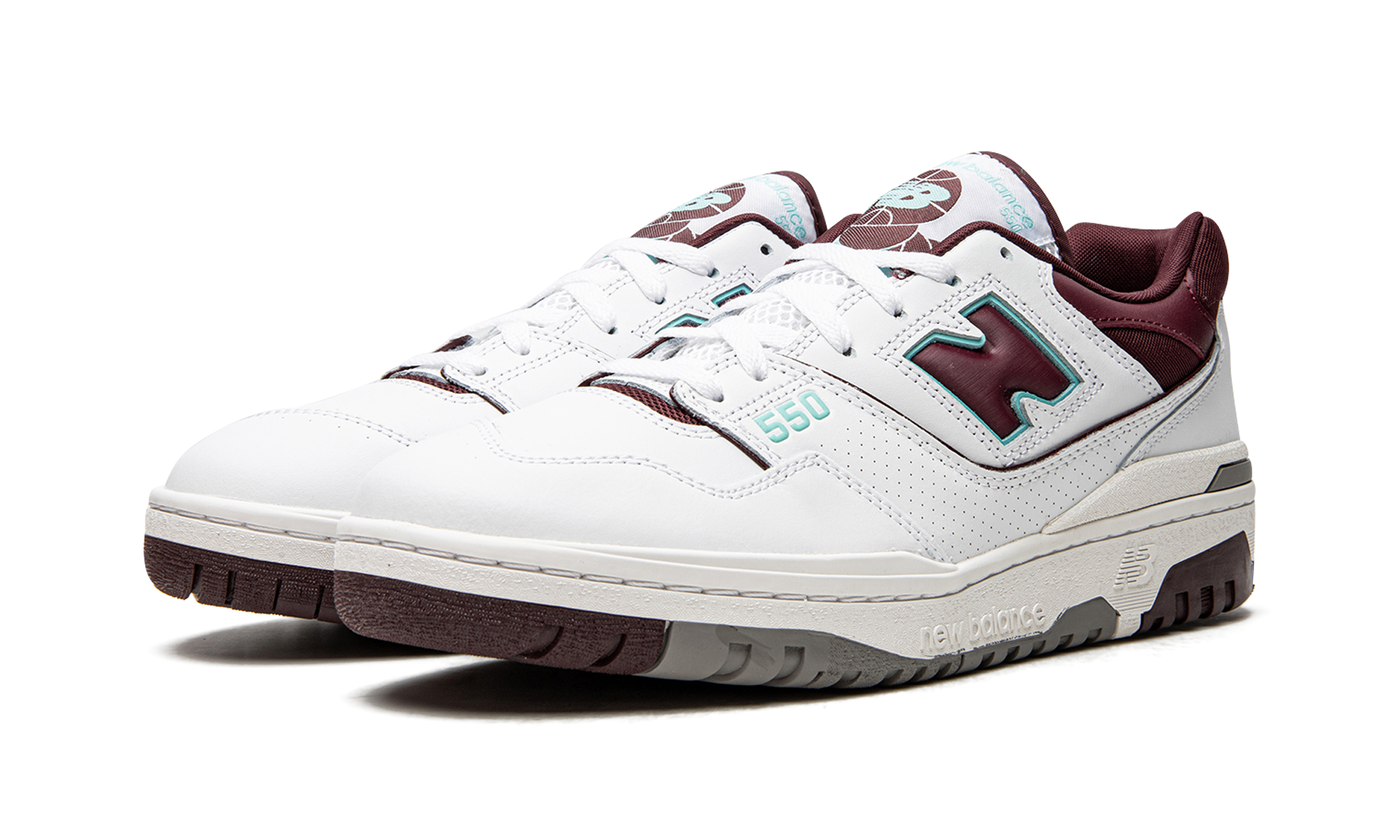 New Balance 550 Burgundy Cyan 2