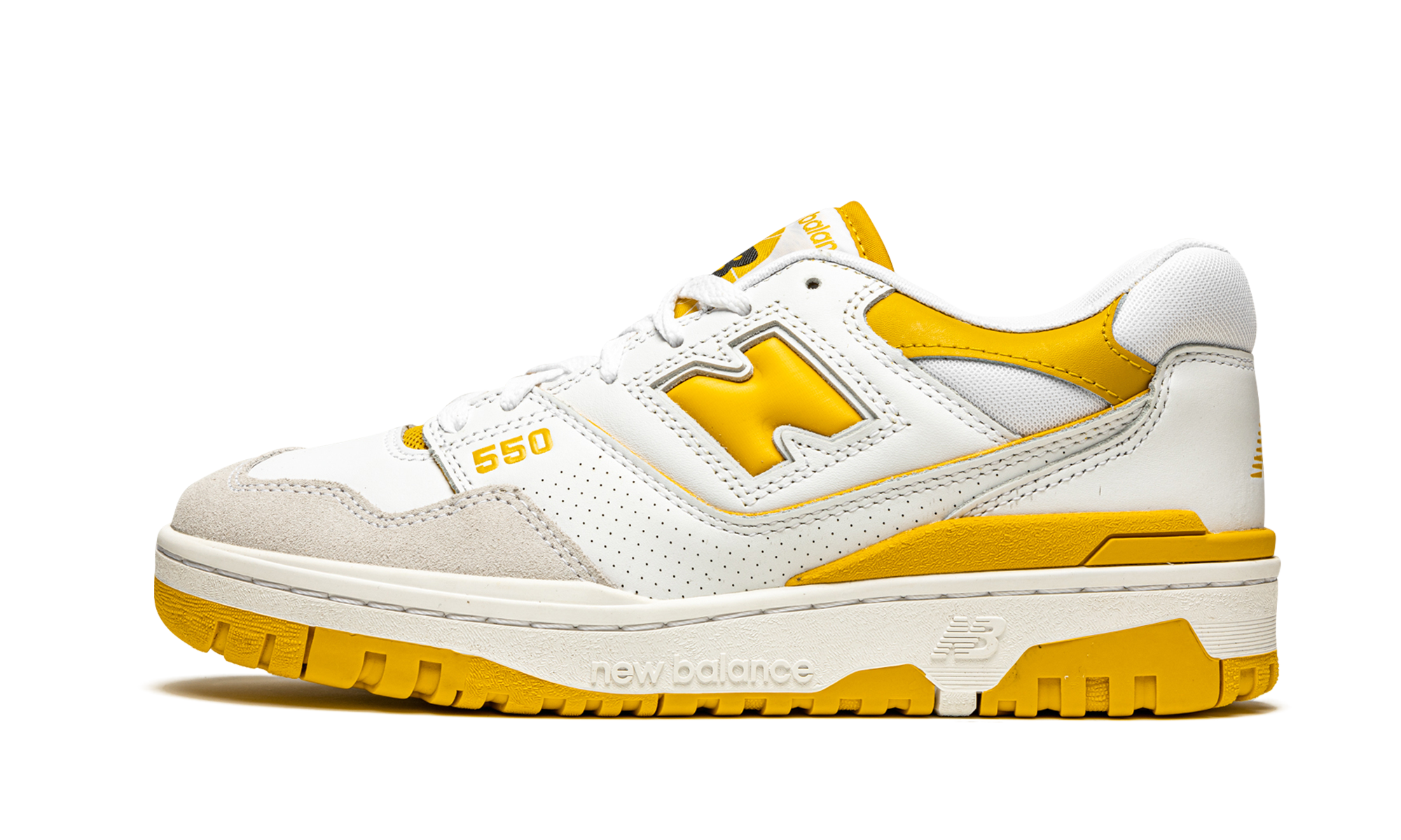 New Balance 550 Sea Salt Varsity Gold 6