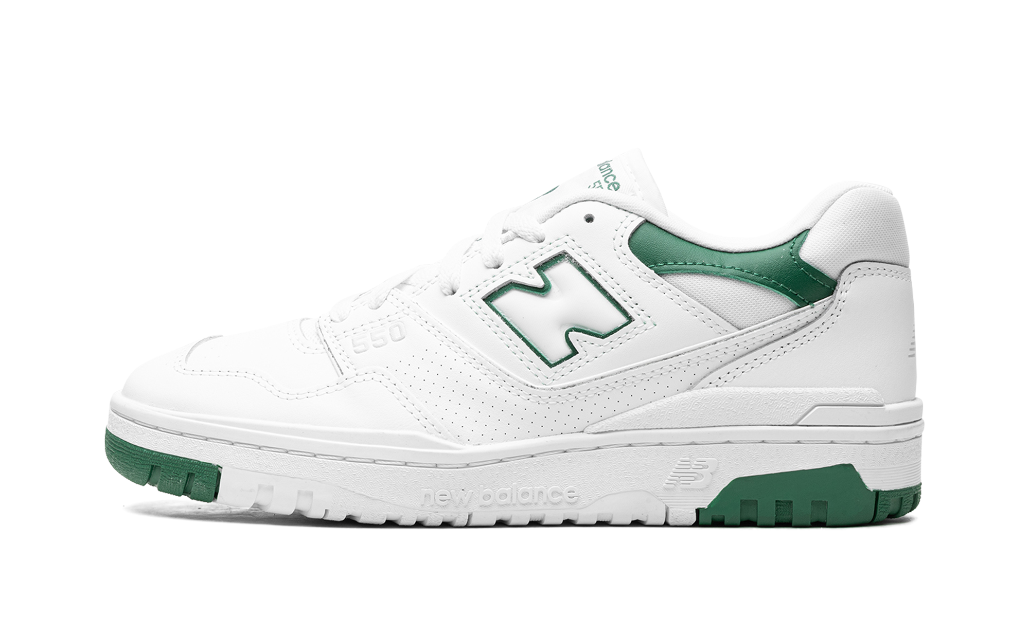 New Balance 550 White Classic Green