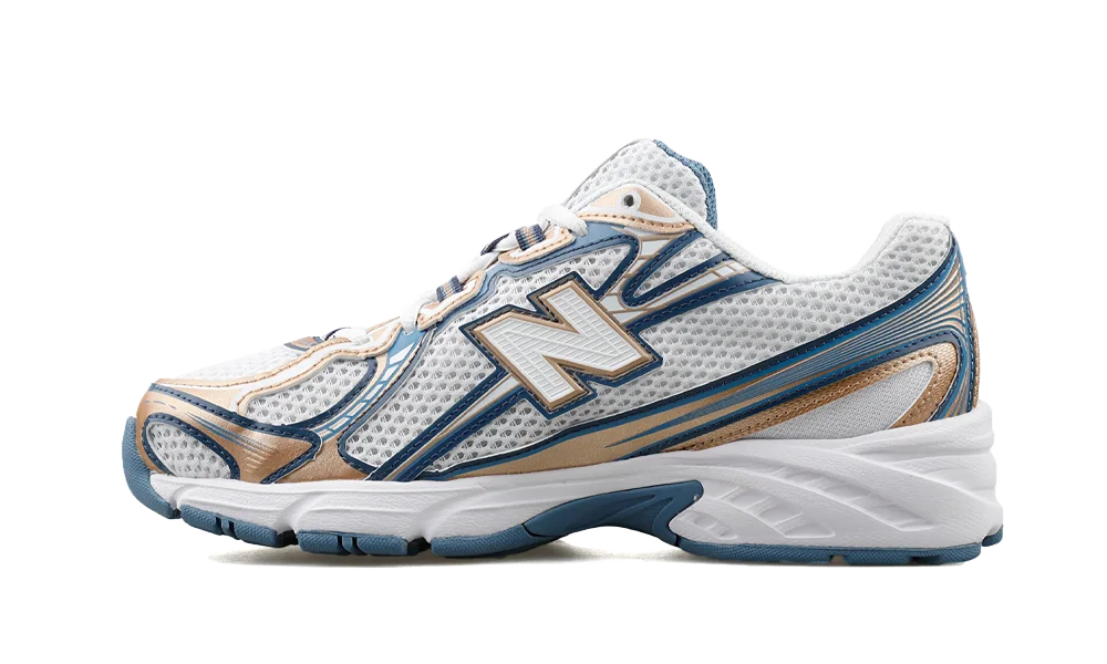 New Balance 740 Blue Gold Metallic 1