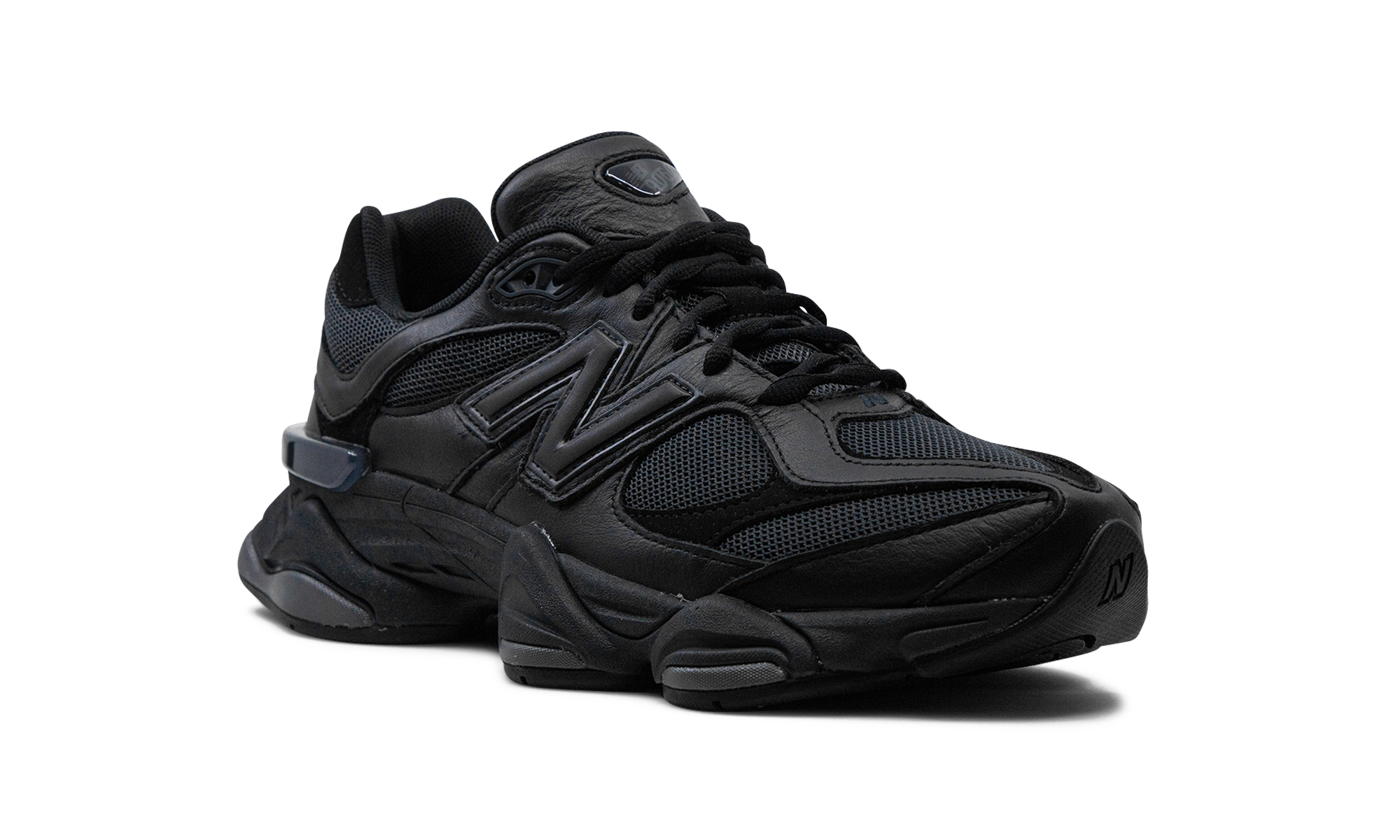 New Balance 9060 Triple Black Leather 2
