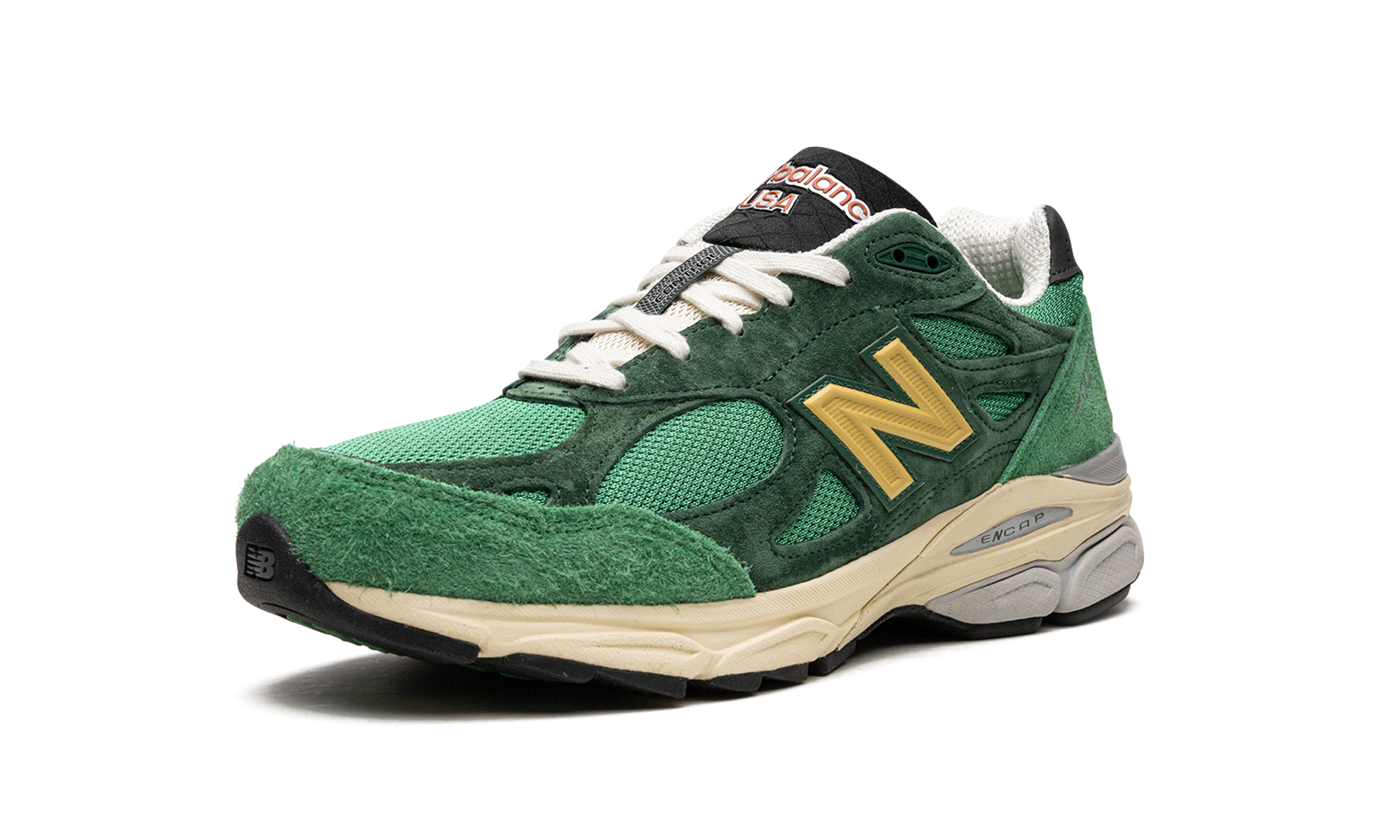 New Balance 990v3 MiUSA Varsity Green Gold 5