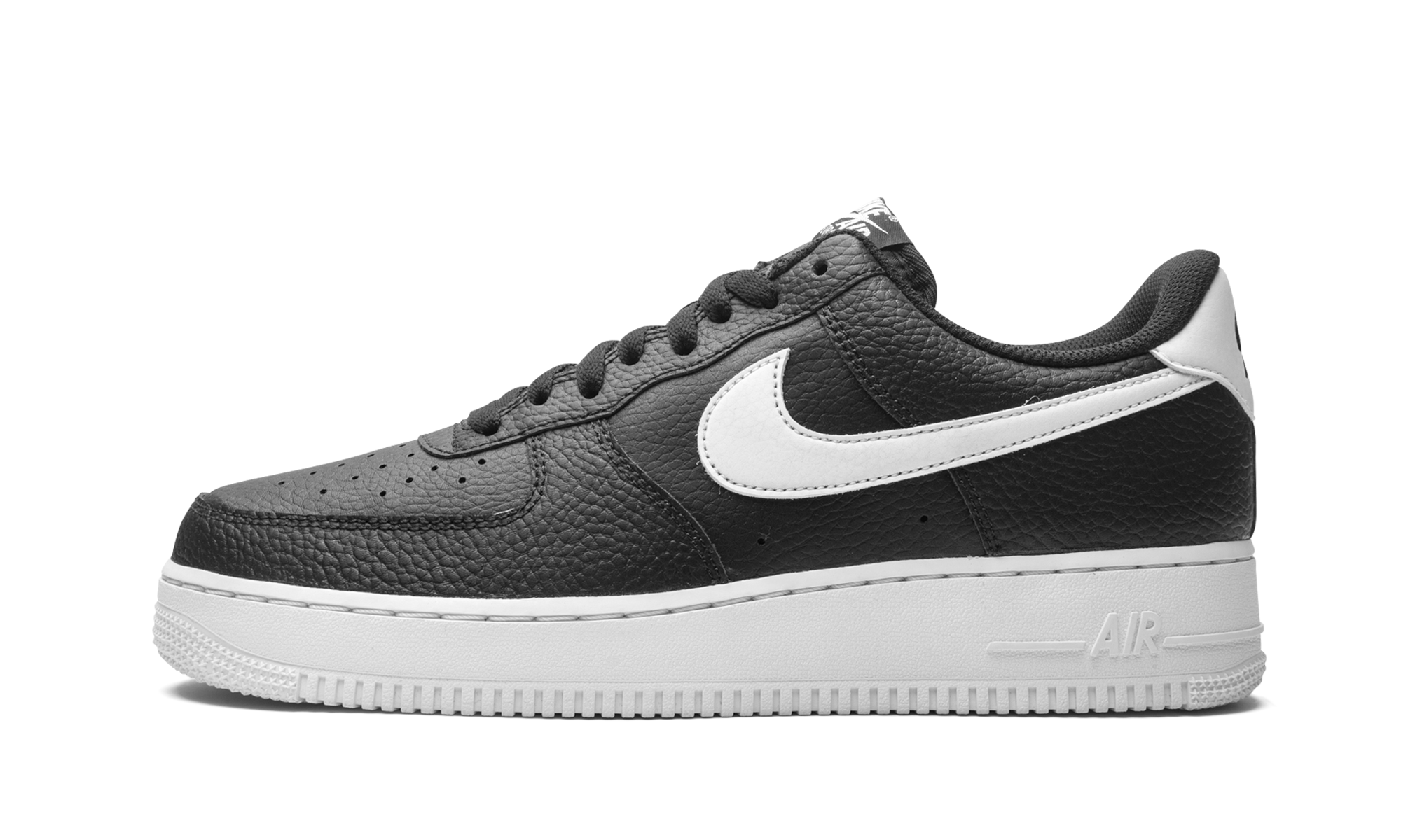 Nike Air Force 1 Low 07 Black White Pebbled Leather 1