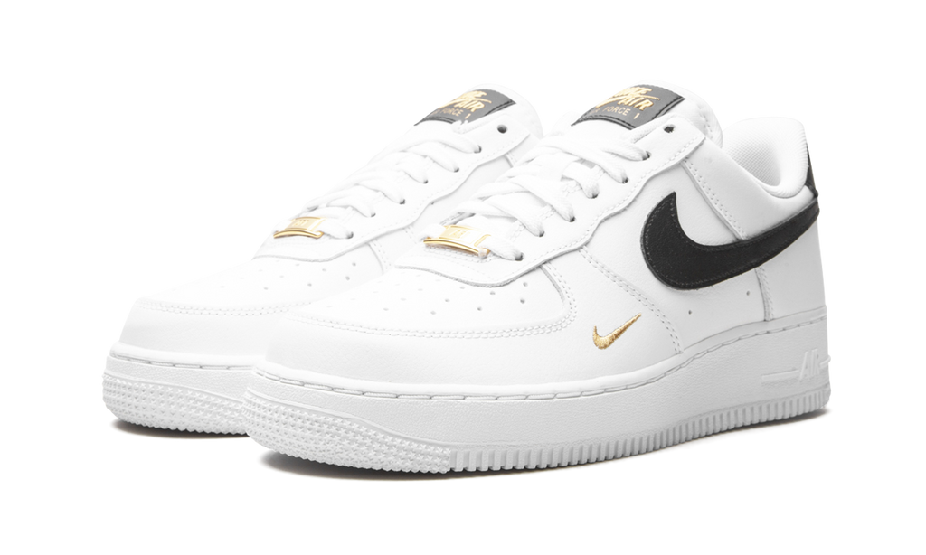 Nike Air Force 1 Low '07 Essential White Black Gold Mini Swoosh (W) 3