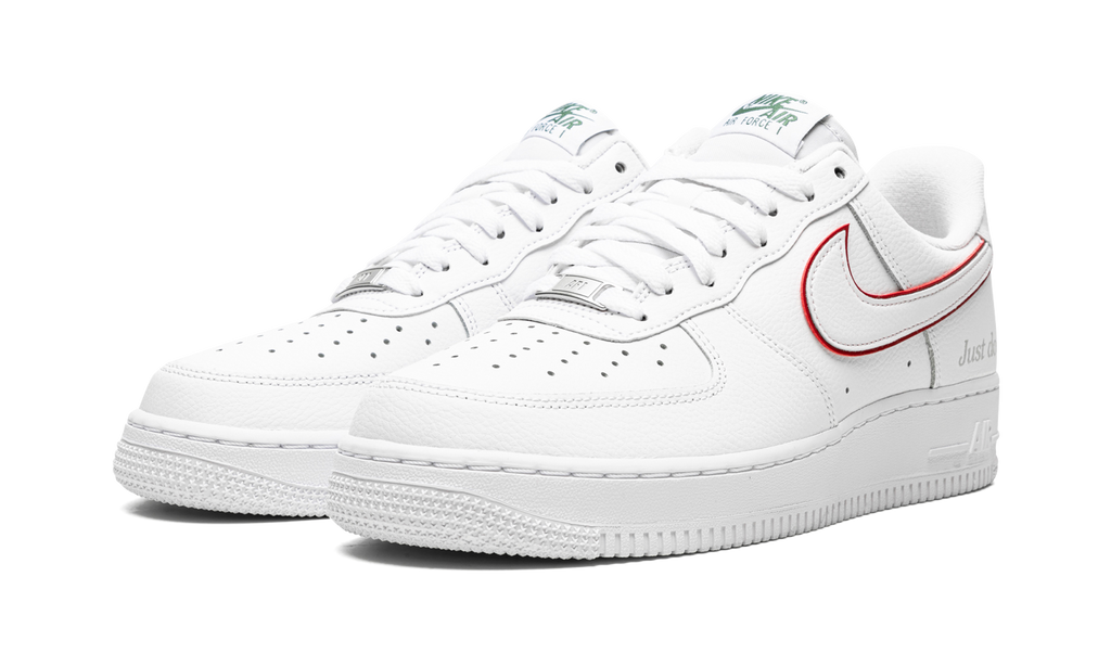 Nike Air Force 1 Low Just Do It White Noble Green Metallic Silver University Red 3