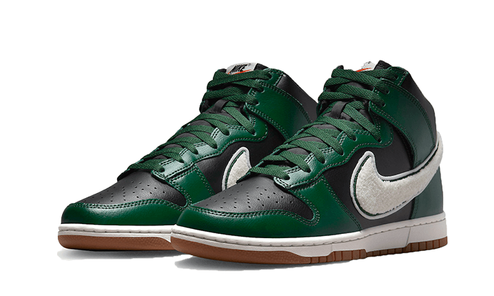 Nike Dunk High Swoosh caterpillar Black Green 5
