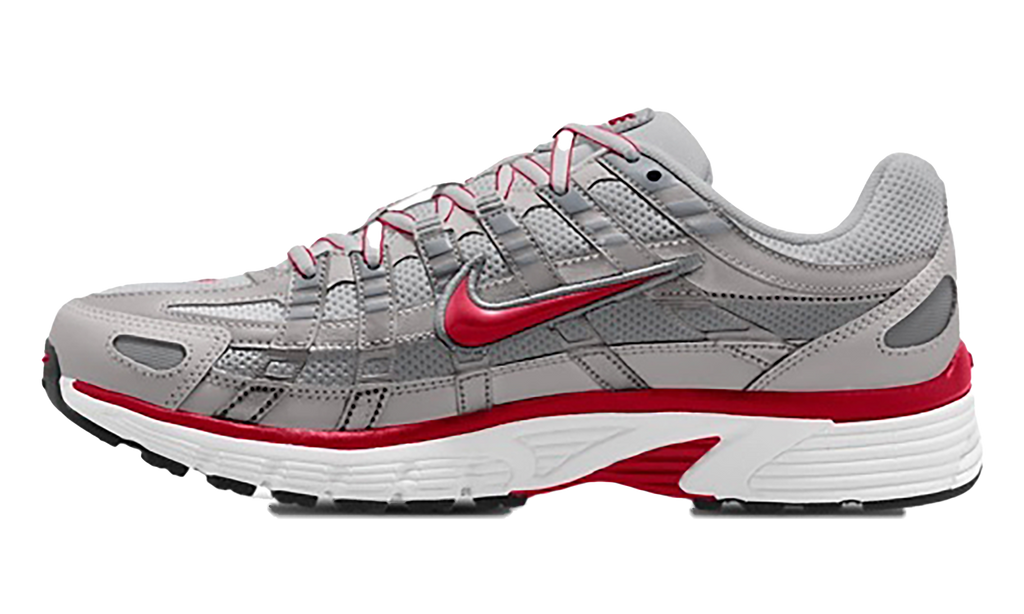 Nike P-6000 Metallic Silver Gym Red