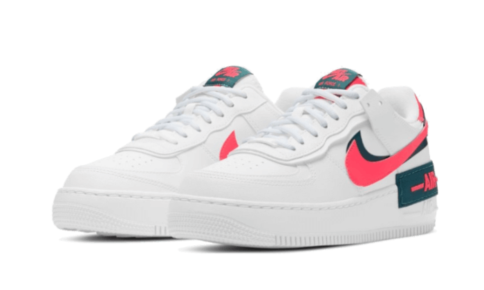 Nike Air Force 1 Shadow White Dark Teal Solar Red