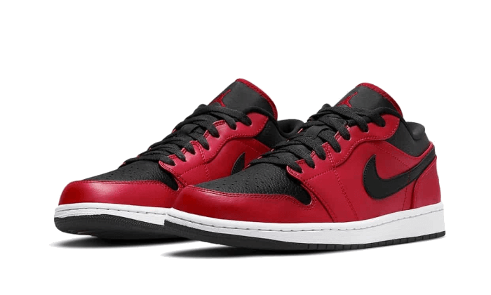 Air Jordan 1 Low Reverse Bred Pebbled Swoosh