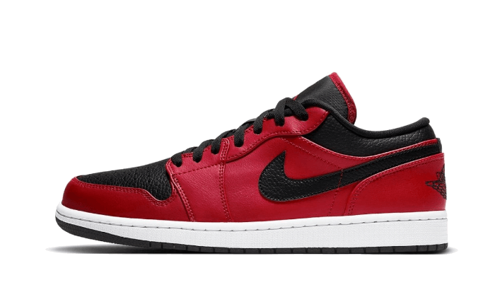 Air Jordan 1 Low Reverse Bred Pebbled Swoosh