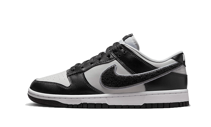 Nike Dunk Low Chenille Swoosh Grey Black