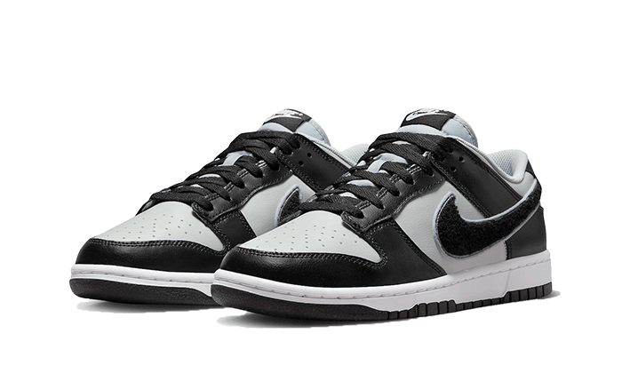 Nike Dunk Low Chenille Swoosh Grey Black