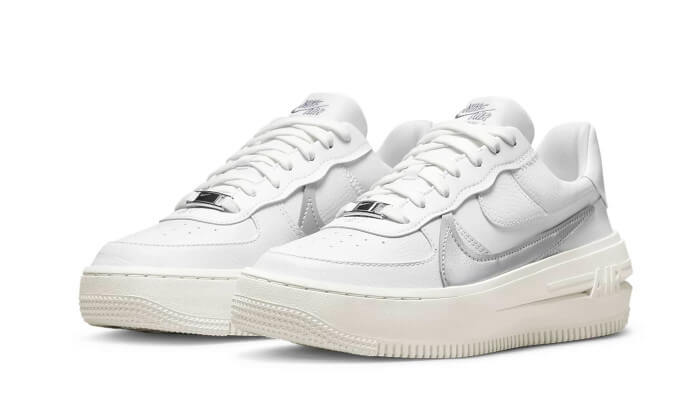 Nike Air Force 1 Low Platform Summit White Metallic Silver