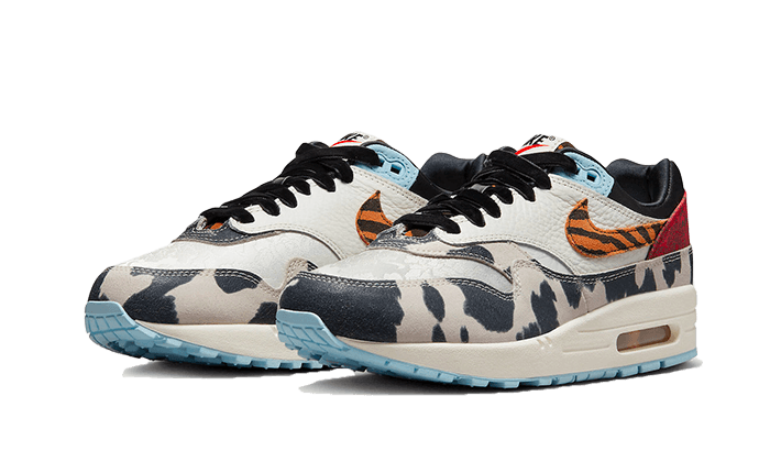 Nike Air Max 1 '87 Tiger Swoosh Cow Print