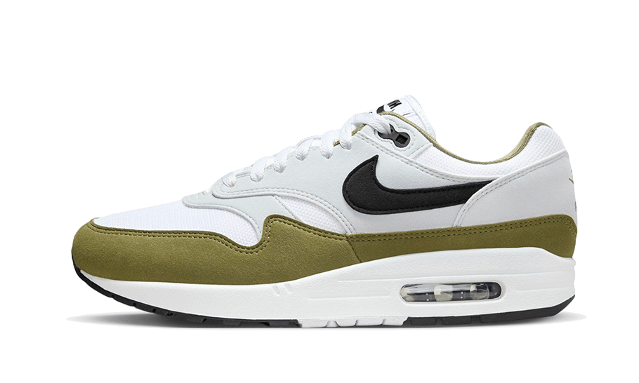 Nike Air Max 1 White Black Medium Olive